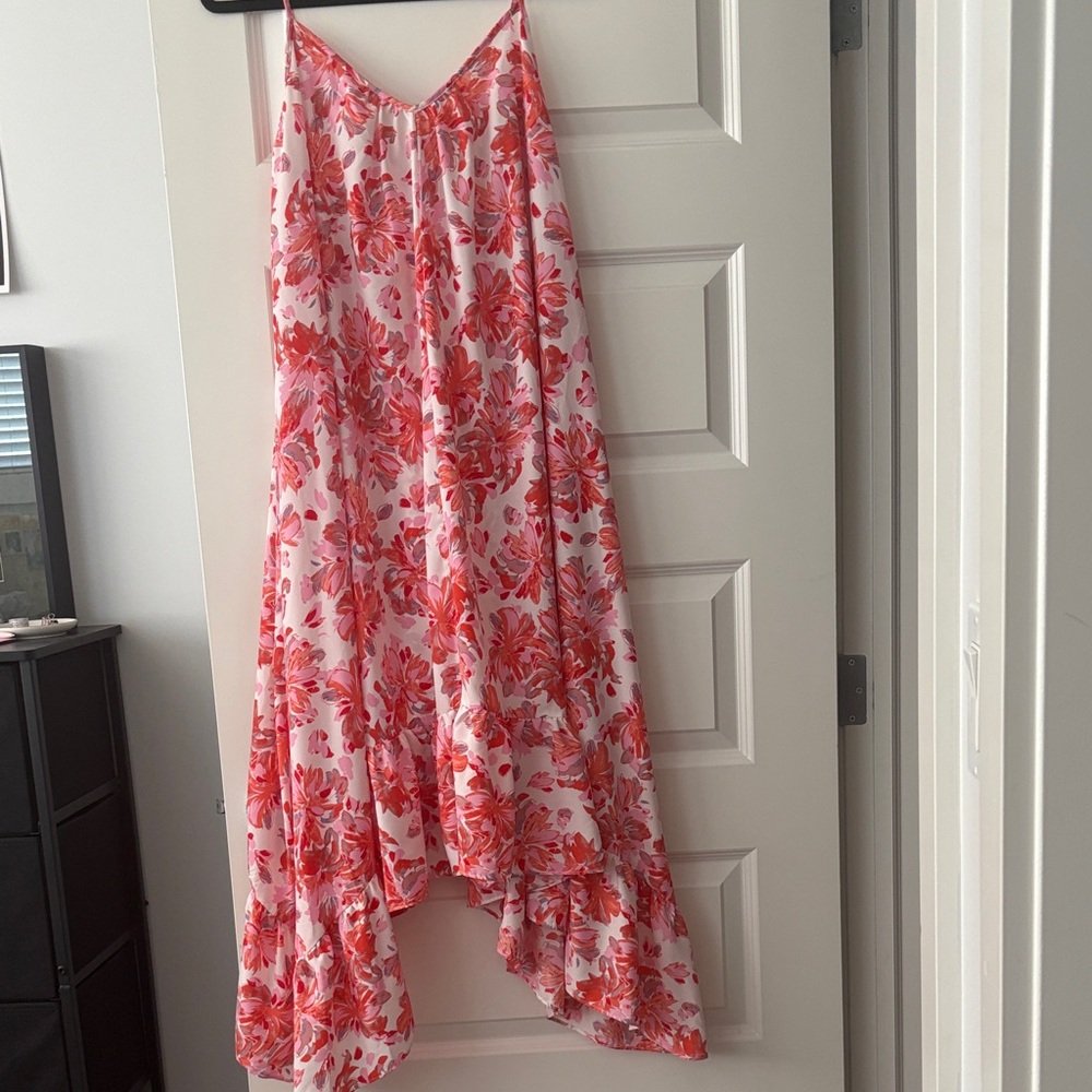 Ces Femme Pink and Red Floral Dress